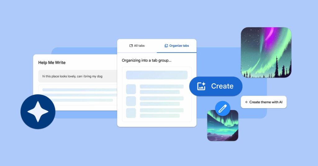 Google Chrome is getting AI features to manage tabs and custom themes.