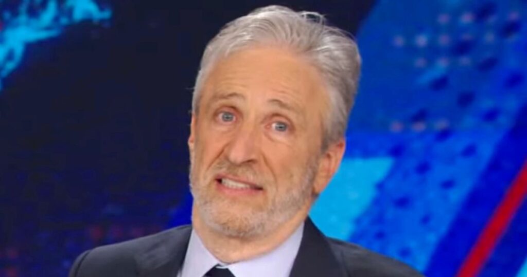 Jon Stewart airs his AI criticisms on 'The Daily Show'.