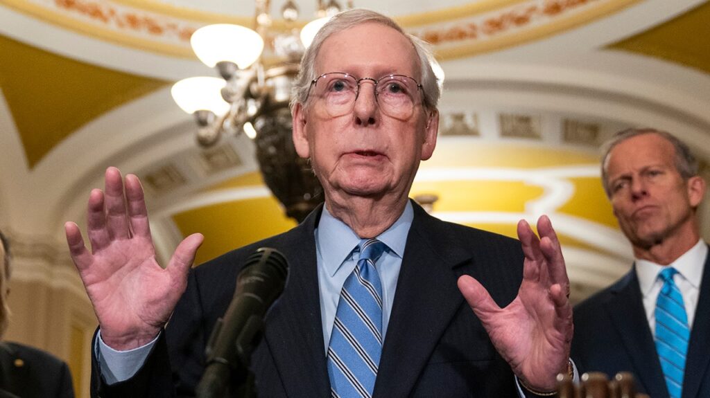 McConnell opposed a bill to ban the use of deceptive AI to influence elections.