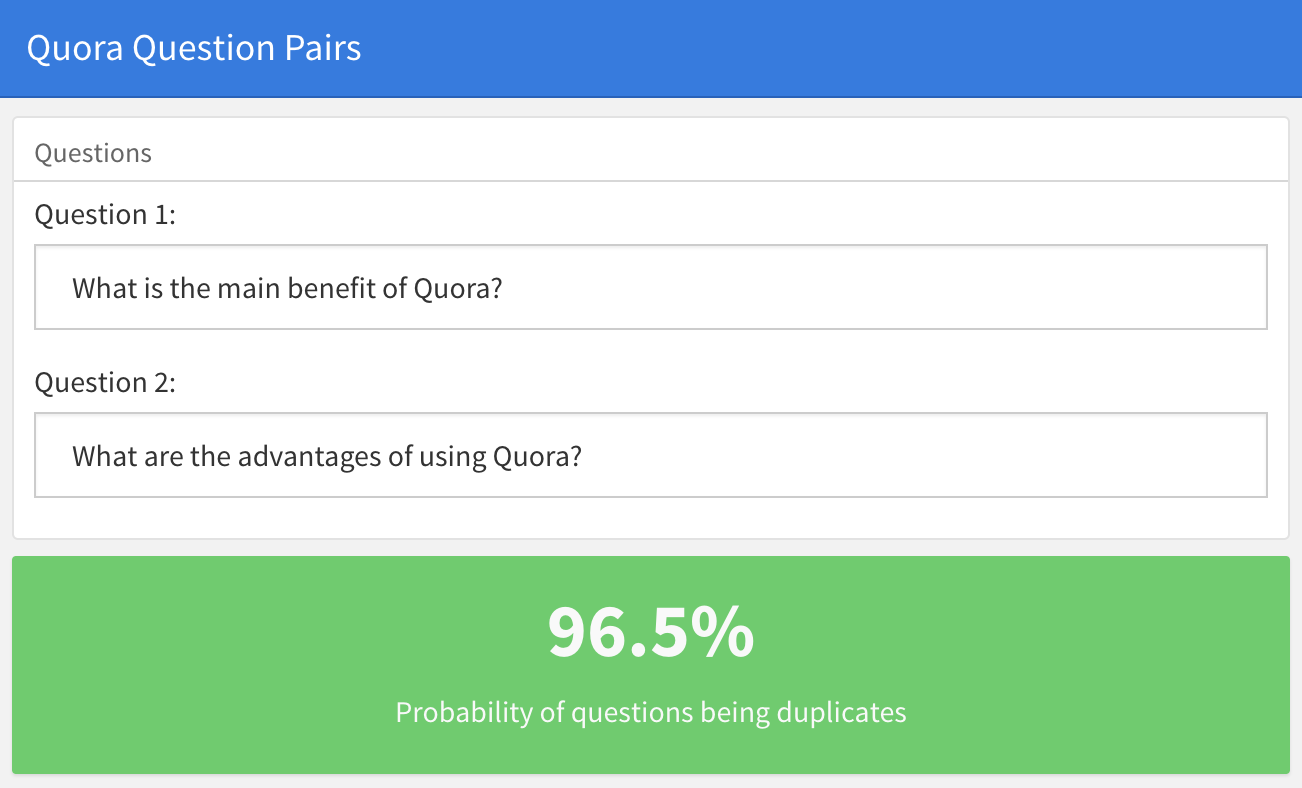 Categorizing Quora duplicate questions with Keras